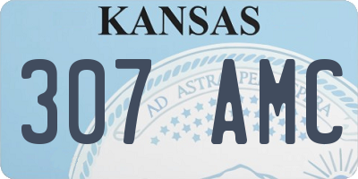 KS license plate 307AMC