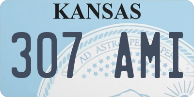 KS license plate 307AMI