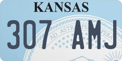 KS license plate 307AMJ