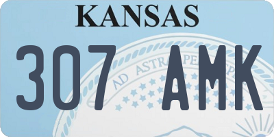 KS license plate 307AMK