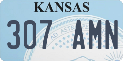 KS license plate 307AMN