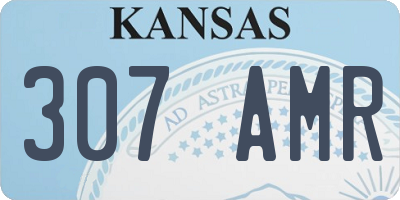 KS license plate 307AMR