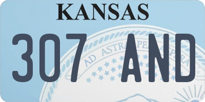 KS license plate 307AND