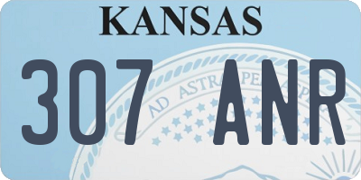 KS license plate 307ANR