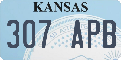KS license plate 307APB
