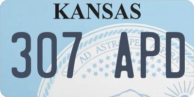 KS license plate 307APD