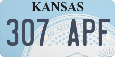 KS license plate 307APF