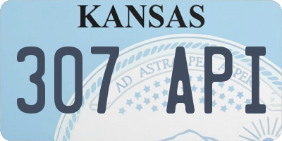 KS license plate 307API