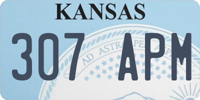 KS license plate 307APM