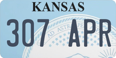 KS license plate 307APR
