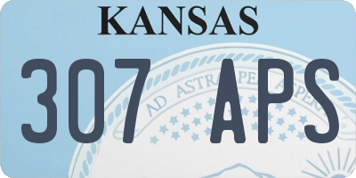 KS license plate 307APS