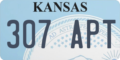 KS license plate 307APT