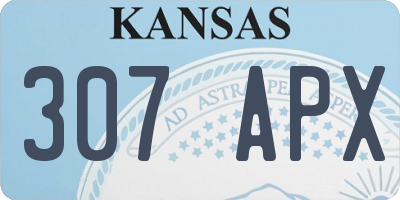 KS license plate 307APX
