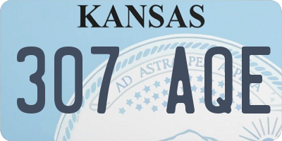 KS license plate 307AQE