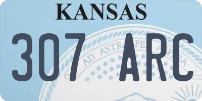 KS license plate 307ARC