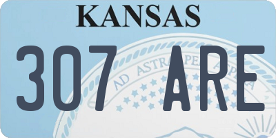 KS license plate 307ARE