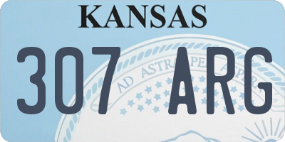KS license plate 307ARG