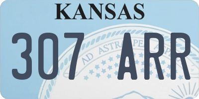 KS license plate 307ARR