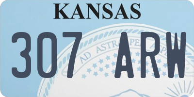 KS license plate 307ARW