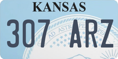 KS license plate 307ARZ