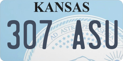 KS license plate 307ASU
