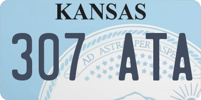 KS license plate 307ATA