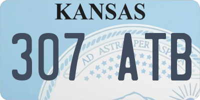 KS license plate 307ATB