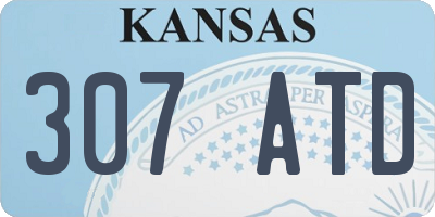 KS license plate 307ATD