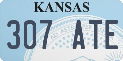 KS license plate 307ATE