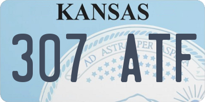KS license plate 307ATF