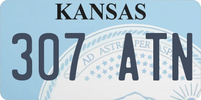 KS license plate 307ATN