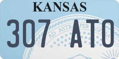 KS license plate 307ATO