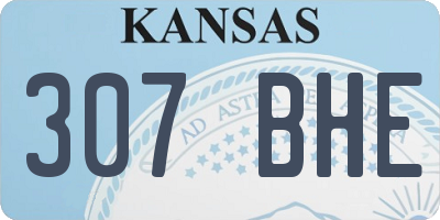 KS license plate 307BHE