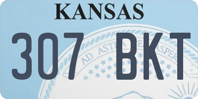 KS license plate 307BKT