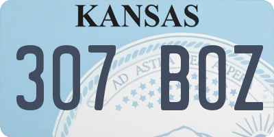 KS license plate 307BOZ