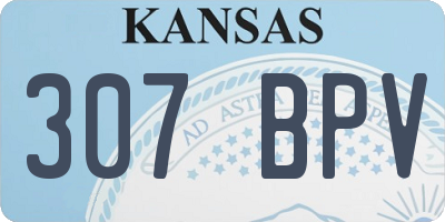 KS license plate 307BPV