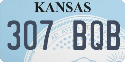 KS license plate 307BQB