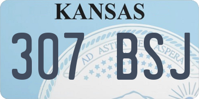 KS license plate 307BSJ