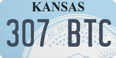 KS license plate 307BTC