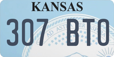 KS license plate 307BTO