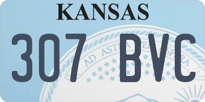 KS license plate 307BVC