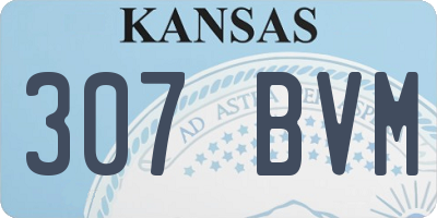 KS license plate 307BVM