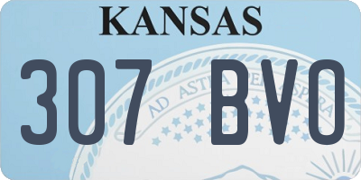 KS license plate 307BVO