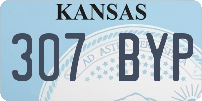 KS license plate 307BYP