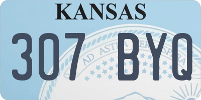 KS license plate 307BYQ