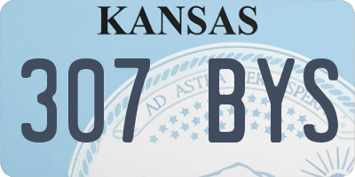 KS license plate 307BYS