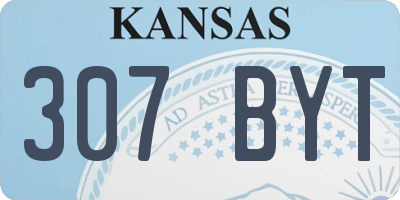KS license plate 307BYT