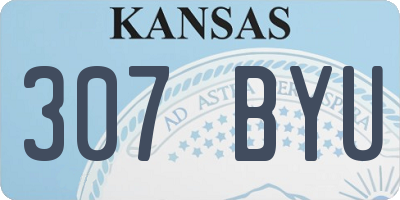 KS license plate 307BYU