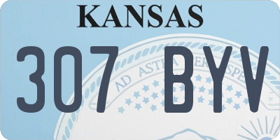 KS license plate 307BYV