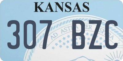 KS license plate 307BZC